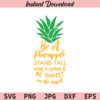 Be a Pineapple SVG, Pineapple SVG, Pineapple Quotes SVG, PNG, JPG, DXF, EPS, Cricut