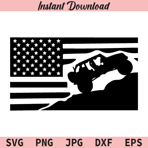 Jeep Flag SVG, Jeep US America Flag SVG, Jeep SVG, PNG, DXF, Cricut, Cut File