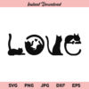 Cat Love SVG, Cats Love SVG, Cat SVG, Love Cats SVG, PNG, DXF, Cricut, Cut File, Clipart
