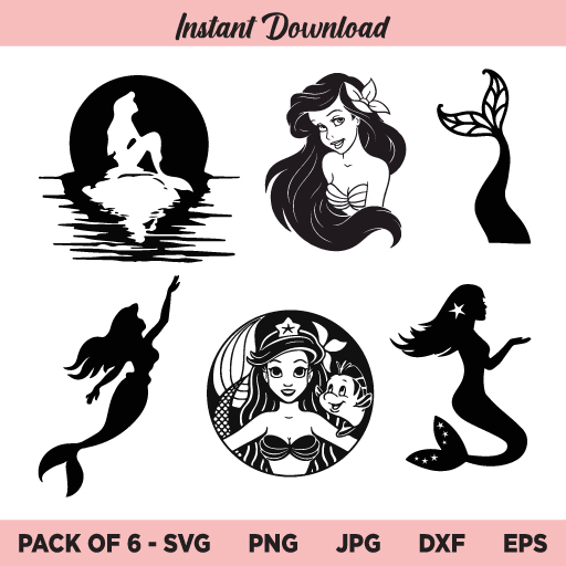 Free Free 118 Black Baby Mermaid Svg SVG PNG EPS DXF File