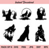 Howling Wolf SVG, Wolf SVG, Wolves SVG, PNG, DXF, Cricut, Cut File, Clipart
