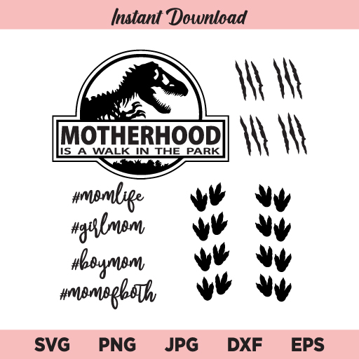 Motherhood is a Walk in the Park SVG, Walk in the Park SVG, Motherhood SVG, PNG, DXF, Cricut, Cut File, Clipart
