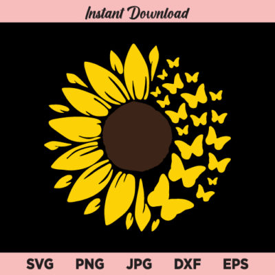 Sunflower Butterfly SVG Archives - Buy SVG Designs