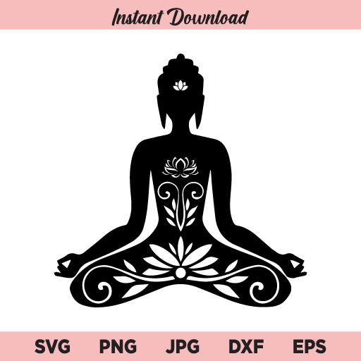 Yoga SVG, Buddha SVG, Yoga Meditation SVG, Yoga Practice SVG, Yoga Pose SVG, PNG, DXF, Cricut, Cut File, Clipart, Silhouette