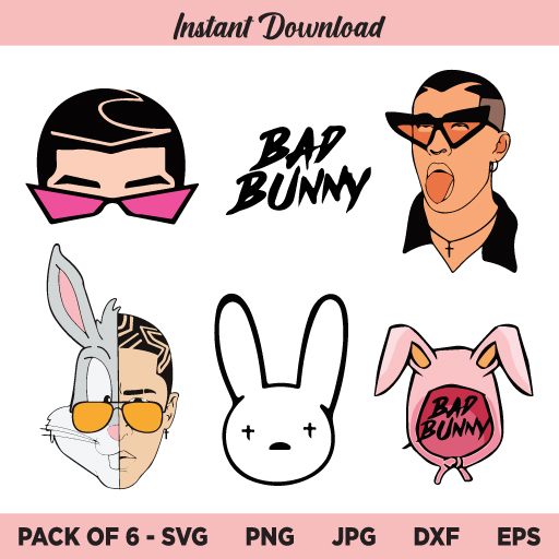 Bad Bunny SVG, Bugs Bad Bunny SVG, El Conejo Malo SVG, PNG, DXF, Cricut, Cut File, Clipart