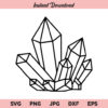 Crystals SVG, PNG, DXF, Cricut, Cut File, Clipart, Silhouette, Vector