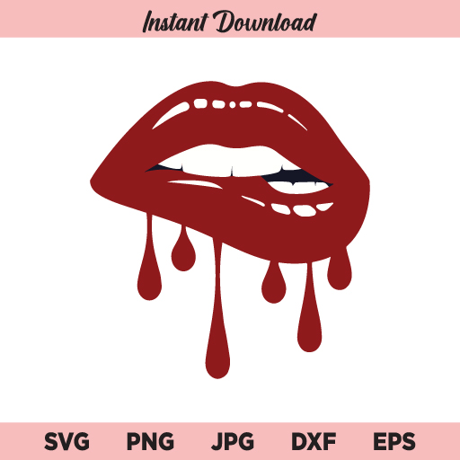 Dripping Lips SVG, Lips SVG, PNG, DXF, Cricut, Cut File, Clipart
