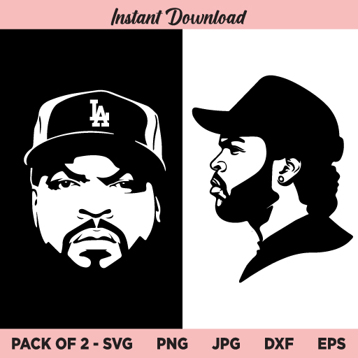 Ice Cube SVG, West Coast SVG, Hip Hop Rap SVG, PNG, DXF, Cricut, Cut File, Clipart