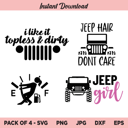 Jeep SVG, Jeep SVG Bundle, Jeep Girl SVG, Jeep Hair Dont Care SVG, PNG, DXF, Cricut, Cut File, Clipart