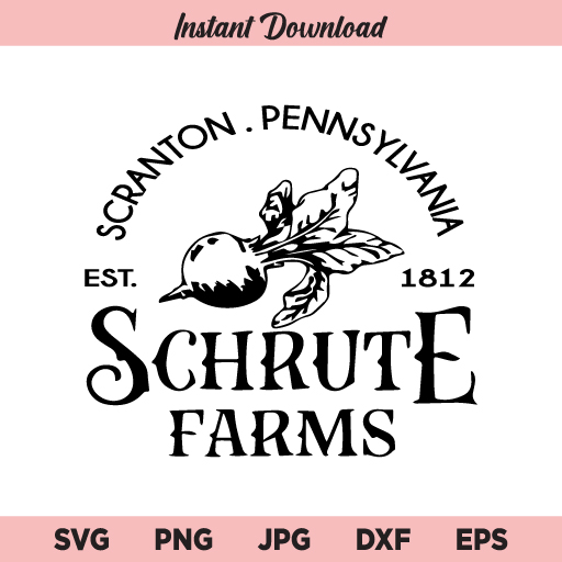 Schrute Farms SVG, The Office TV Show SVG, PNG, DXF, Cricut, Cut File, Clipart, Silhouette