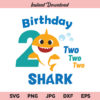 2nd Birthday Shark SVG, Birthday Shark SVG, Baby Shark SVG, 2nd Birthday SVG, PNG, DXF, Cricut, Cut File, Clipart