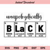 Unapologetically Black Chemistry SVG, PNG, JPG, DXF, EPS, Cricut, Cut File, Clipart, Silhouette