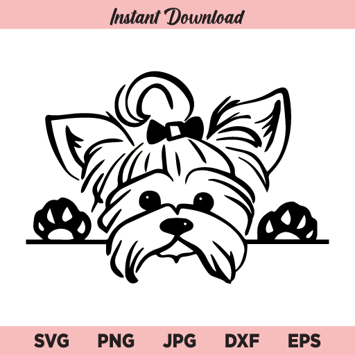 Yorkshire Terrier SVG, Yorkie Dog SVG, PNG, DXF, Cricut, Cut File