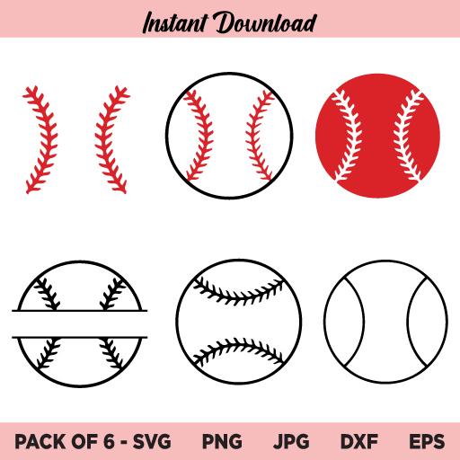 Baseball SVG, Baseball SVG Bundle, Baseball Stitches SVG, Baseball Monogram SVG, Baseball PNG, Baseball DXF, Baseball Cricut, Cut File, Clipart, Instant Download