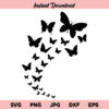 Flying Butterflies SVG, Butterflies SVG, Flying Butterfly SVG, PNG, DXF, Cricut, Cut File, Clipart, Instant Download