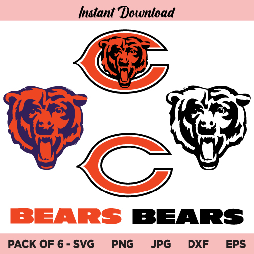 Chicago Bears SVG, Chicago Bears Logo SVG, Chicago Bears Football Logo SVG, NFL Team Logo SVG, PNG, DXF, Cricut, Cut File, Clipart