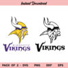 Minnesota Vikings SVG Bundle, Minnesota Vikings Logo SVG, PNG, DXF, Cricut, Cut File, Clipart, Instant Download