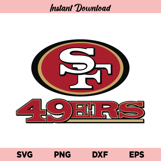 San Francisco SVG, 49ers SVG, San Francisco 49ers SVG, Football Logo SVG, SF 49ers NFL Team Logo SVG