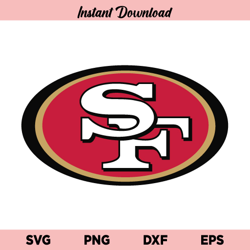 San Francisco SVG, San Francisco 49ers Logo SVG, PNG, DXF, Cricut, Cut File, Clipart, Instant Download