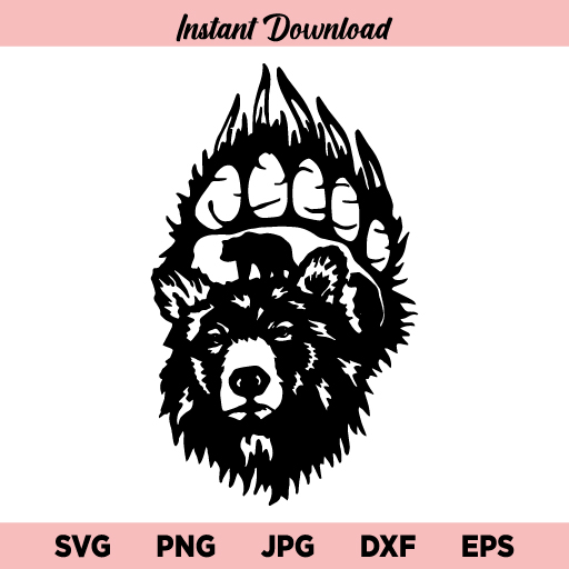 Download Bear Face In Paw Svg Bear Paw Svg Bear Paw Print Svg Bear Svg Paw Svg Bear Face Svg Bear In Paw Svg Png Dxf Cricut Cut File Buy Svg Designs