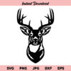 Deer Head SVG, Deer Face SVG, Deer SVG, Deer Head PNG, Deer Head DXF, Deer Head Cricut, Deer Head Cut File, Deer Head Clipart, Deer Head Instant Download