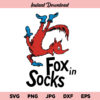 Fox in Socks SVG, Fox in Socks Dr Seuss SVG, Dr Seuss SVG, Fox in Socks, SVG, PNG, DXF, Cricut, Cut File, Clipart, Instant Download