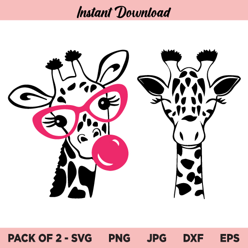 Download Cute Giraffe With Bubble Gum Svg Archives Buy Svg Designs