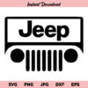 Jeep Grill SVG, Jeep Face SVG, Jeep SVG, Jeep Grill SVG File, Jeep, SVG, PNG, DXF, Cricut, Cut File, Clipart, Instant Download