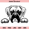 Peeking Boxer Dog SVG, Boxer Dog SVG, Boxer SVG, PNG, DXF, Cricut, Cut File, Clipart, Instant Download