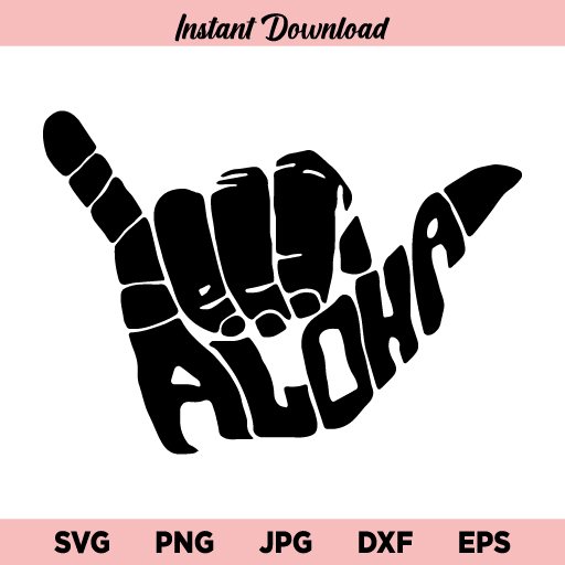 Aloha Hands SVG, Aloha SVG, Shaka Aloha SVG, Aloha Shaka Hand SVG, Shaka Hand SVG, PNG, DXF, Cricut, Cut File, Clipart, Instant Download