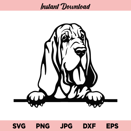 Bloodhound SVG, Bloodhound Peeking Dog SVG, Bloodhound Dog SVG, Bloodhound, SVG, PNG, DXF, Cricut, Cut File, Clipart, Instant Download