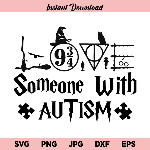 Love Someone With Autism Harry Potter SVG, Love Someone With Autism SVG, Harry Potter SVG, Autism Harry Potter SVG, PNG, DXF, Cricut, Cut File