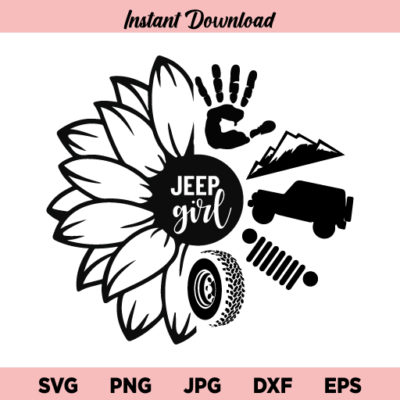 Sunflower Jeep Girl SVG, Sunflower SVG, Jeep Girl SVG ...