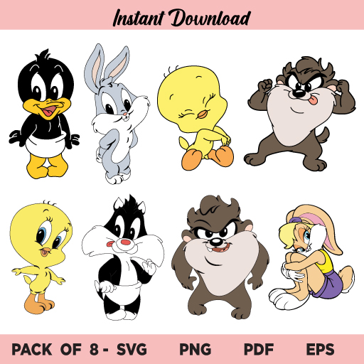 Baby Looney Tunes SVG, Baby Looney Tunes SVG Bundle, Baby Looney Tunes SVG File, Looney Tunes SVG, Baby Looney Tunes, SVG, PNG, Cricut, Cut File