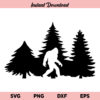 Bigfoot In Trees SVG, Bigfoot SVG, Big Foot SVG, Yeti SVG, Sasquatch SVG, Oregon Bigfoot SVG, Trees SVG, PNG, DXF, Cricut, Cut File, Clipart, Instant Download