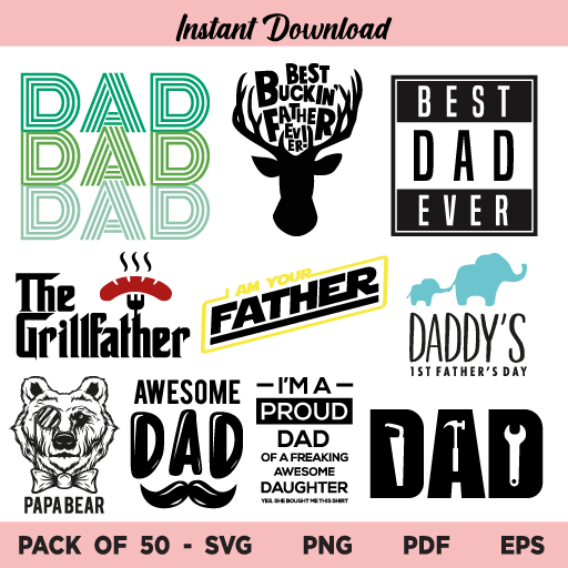 Dad SVG Bundle, Dad Shirts SVG Bundle, Dad T Shirt SVG Bundle, Dad SVG, Dad SVG Bundle, Fathers Day SVG, Daddy SVG, Father SVG, Papa SVG, Best Dad Ever SVG, The GrillFather SVG, Awesome Dad SVG