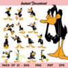 Daffy Duck SVG, Daffy Duck Bundle SVG, Daffy Duck SVG File, Daffy Duck Looney Tunes SVG, Daffy Duck, Looney Tunes, SVG, PNG, Cricut, Cut File, Clipart