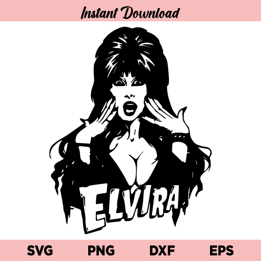 Elvira SVG, Elvira SVG File, Elvira SVG Design, Halloween SVG, Elvira Carteras SVG, Elvira, Elvira Carteras, Halloween, Adams Family, SVG, PNG, DXF, Cricut, Cut File