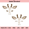 Giraffe Eyelashes SVG, Giraffe Eyelashes SVG File, Giraffe Face SVG, Giraffe Eyes SVG, Giraffe Face With Eyelashes SVG, PNG, DXF, Cricut, Cut File