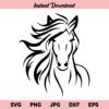 Beautiful Horse SVG, Horse SVG, Horse Head SVG, Beautiful Horse SVG File, Horse, SVG, PNG, DXF, Cricut, Cut File, Clipart, Instant Download