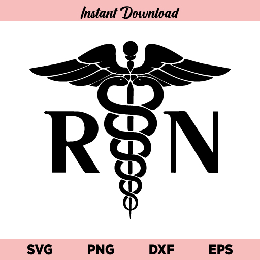 Registered Nurse SVG, RN SVG, Nurse RN SVG, Medical Symbol Caduceus SVG, RN Nursing SVG, Registered Nurse RN SVG, PNG, DXF, Cricut, Cut File