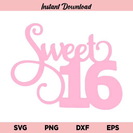 Download Sweet 16 Svg Sixteenth Birthday Svg 16th Birthday Svg Girls Birthday Svg Sweet Sixteen 16 16th Birthday Girl Svg Png Dxf Cricut Cut File Buy Svg Designs