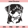 Rottweiler Dog SVG, Rottweiler SVG, Dog SVG, Rottweiler Dog Silhouette SVG, Rottweiler Face SVG, Rottweiler Head SVG, Rottweiler Dog, Rottweiler, SVG, PNG, DXF, Cricut, Cut File