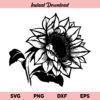 Sunflower SVG, Sunflower SVG File For Cricut, Floral SVG, Sunflower Clipart, Flower SVG, Sunflower Template, Sunflower, SVG, PNG, DXF, Cut File