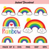Baby Rainbow SVG Bundle, Rainbow SVG, Baby Rainbow SVG, Rainbow Clouds SVG, Rainbow Baby SVG File, Clouds SVG, Rainbow, SVG, PNG, DXF, Cricut, Cut File