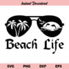 Beach Life Sunglasses SVG, Beach Life Sunglasses SVG Cut File, Beach Life Sunglasses Palm Trees Sunset SVG, Beach Life SVG, Beach Life Sunglasses, SVG, PNG, DXF, Cricut, Cut File, Clipart