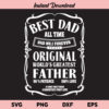 Best Dad SVG, All Time Dad No1 SVG, Best Dad All Time SVG, Dad No1 SVG, Dad T-Shirt SVG, Father's Day SVG, Dad SVG, Father's Day Shirt SVG, Father SVG, PNG, DXF, Cricut, Cut File