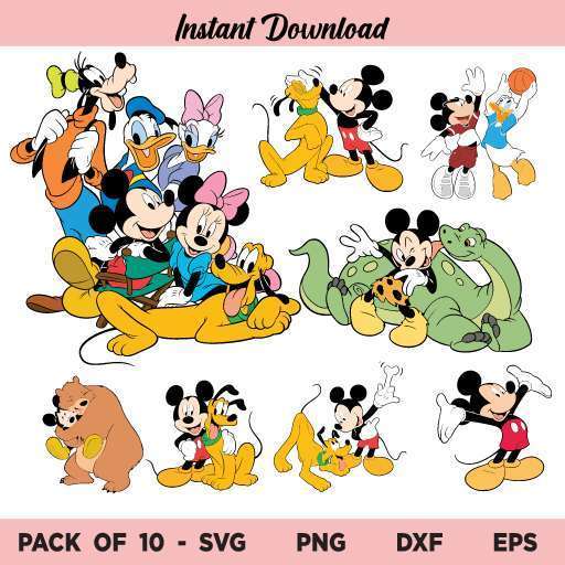 Free Free 219 Svg Mickey And Friends Silhouette SVG PNG EPS DXF File