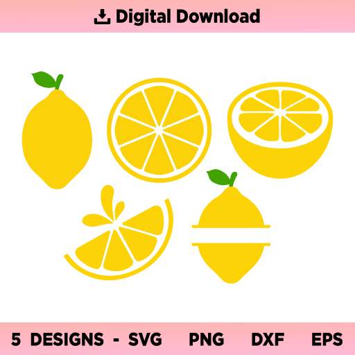 Lemon SVG Bundle, Lemons SVG, Lemon Slice SVG, Lemon ClipArt, Lemon, SVG, PNG, DXF, Cricut, Cut File, Clipart