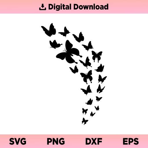 Butterflies Flying SVG, Butterfly Swarm SVG, Butterflies SVG, Flying